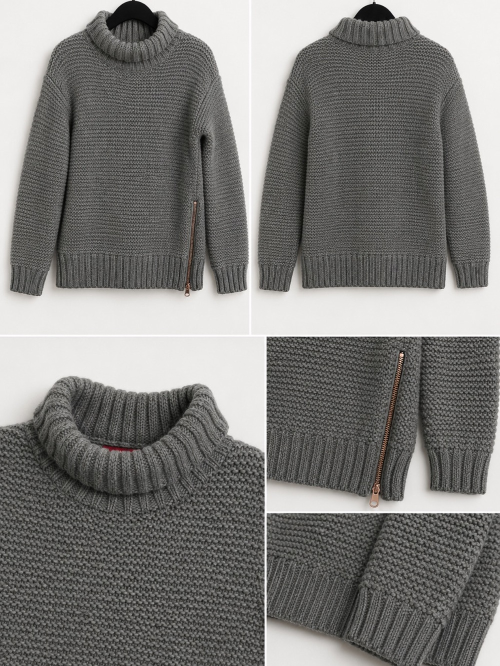 Lululemon Marino wool gray chunky knit sweater size 4